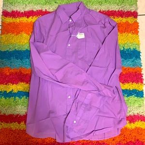 Frank & Eileen men’s long sleeve button down amethyst purple shirt luke L296 M
